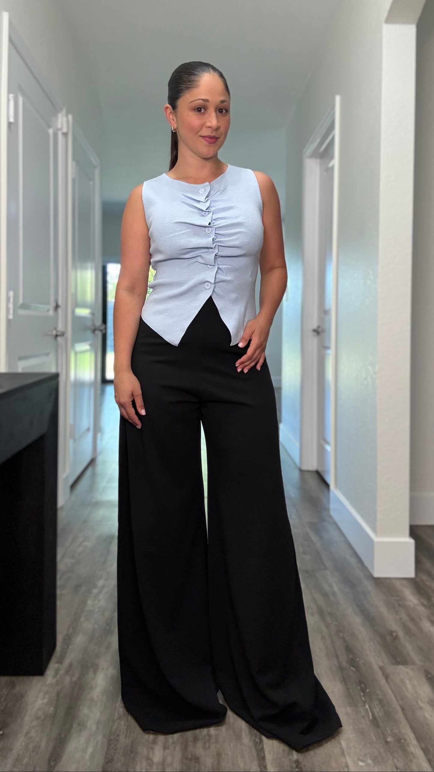 Black stretchy palazzo pants