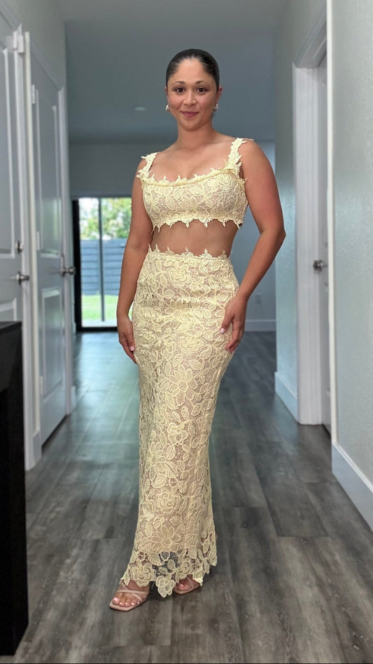 GOLDEN BLOOM SKIRT SET