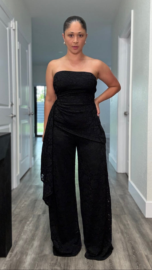 NOIR ELEGANCE PANT SET